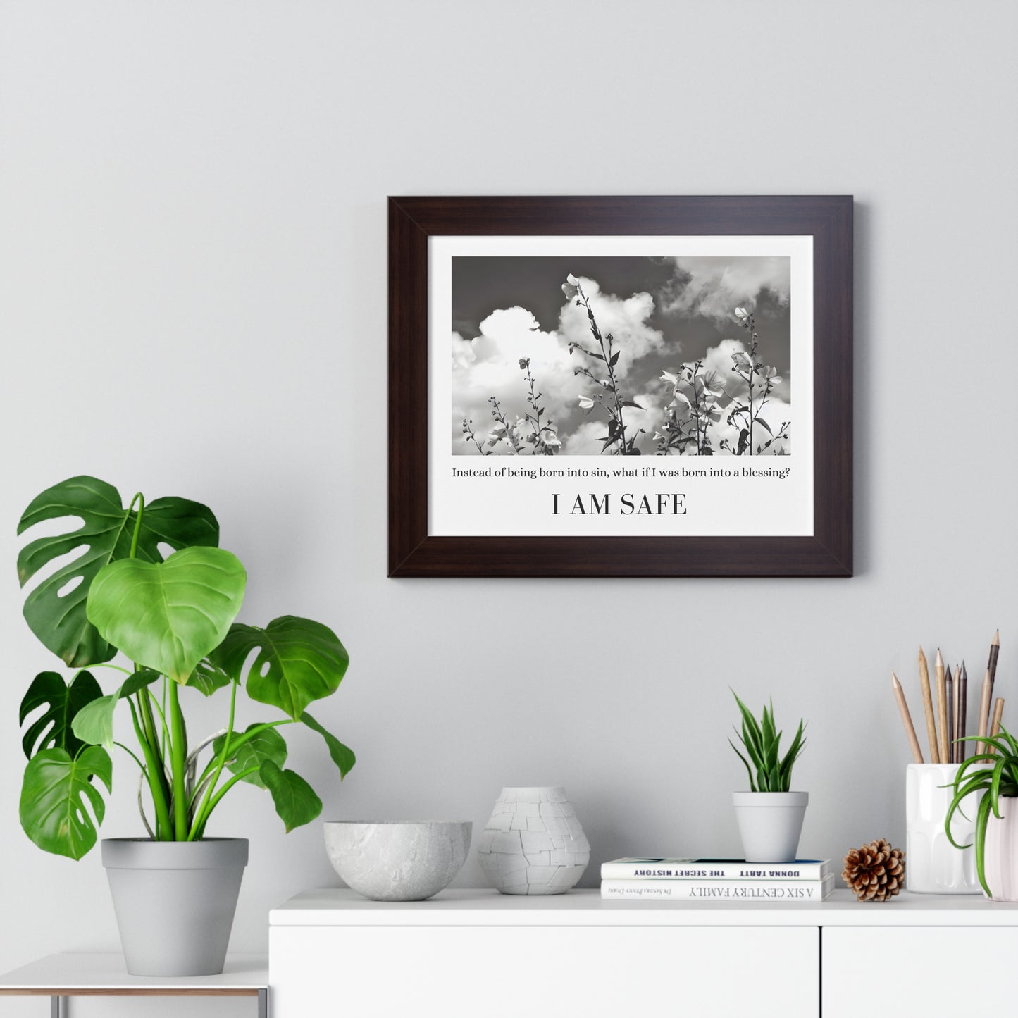 "I Am Safe" Framed Horizontal Poster