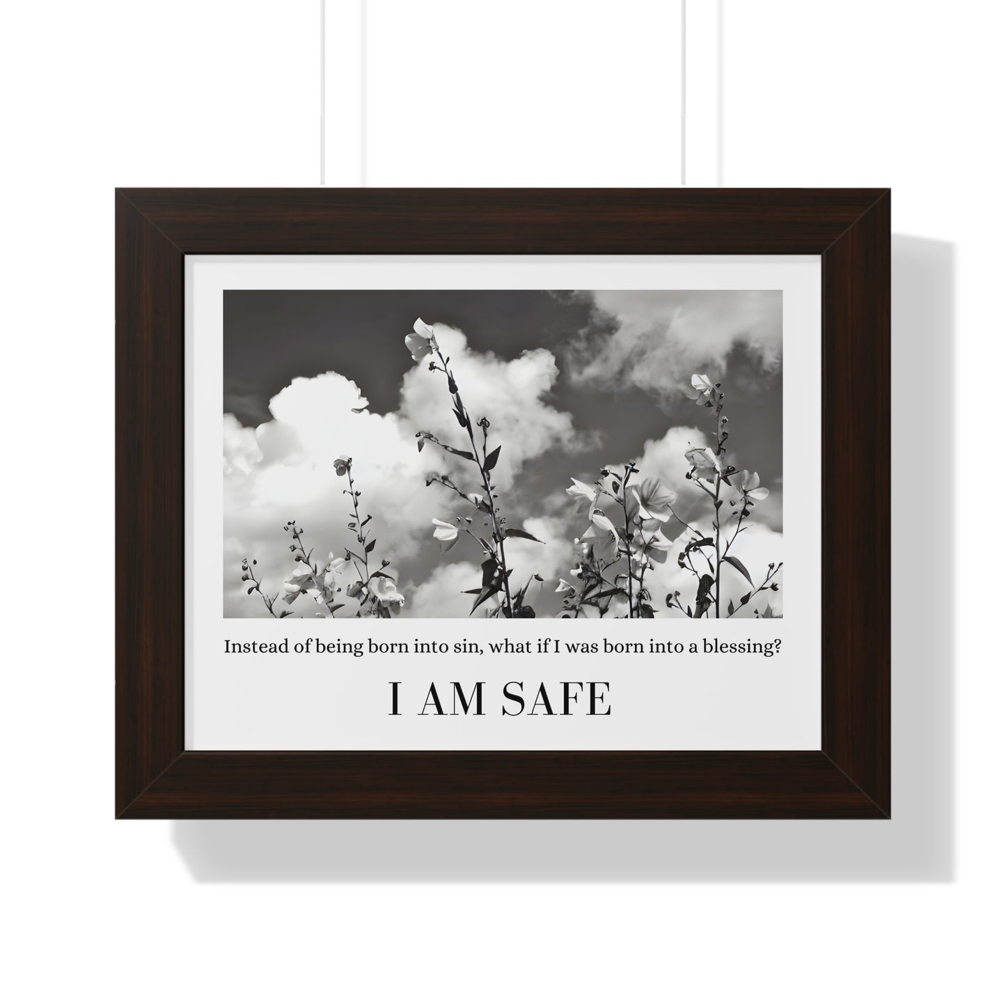 "I Am Safe" Framed Horizontal Poster