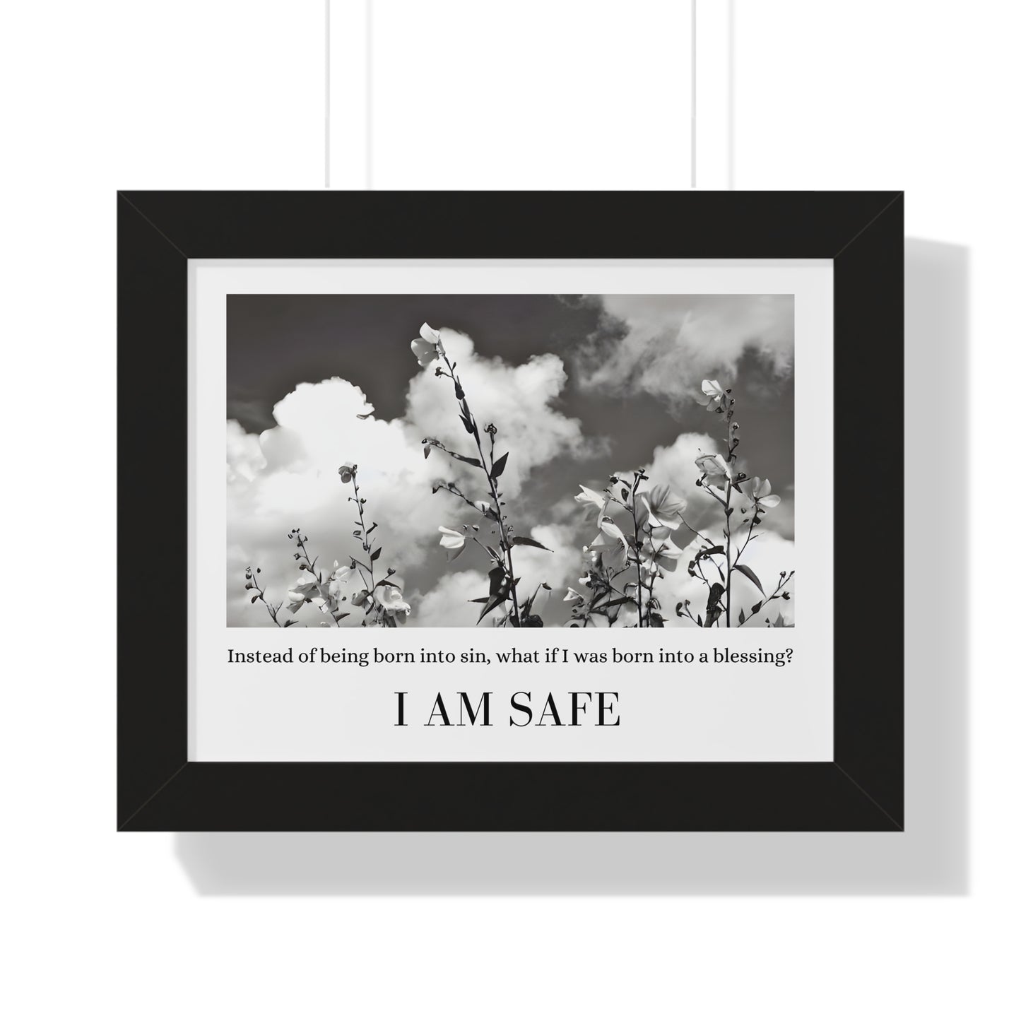 "I Am Safe" Framed Horizontal Poster