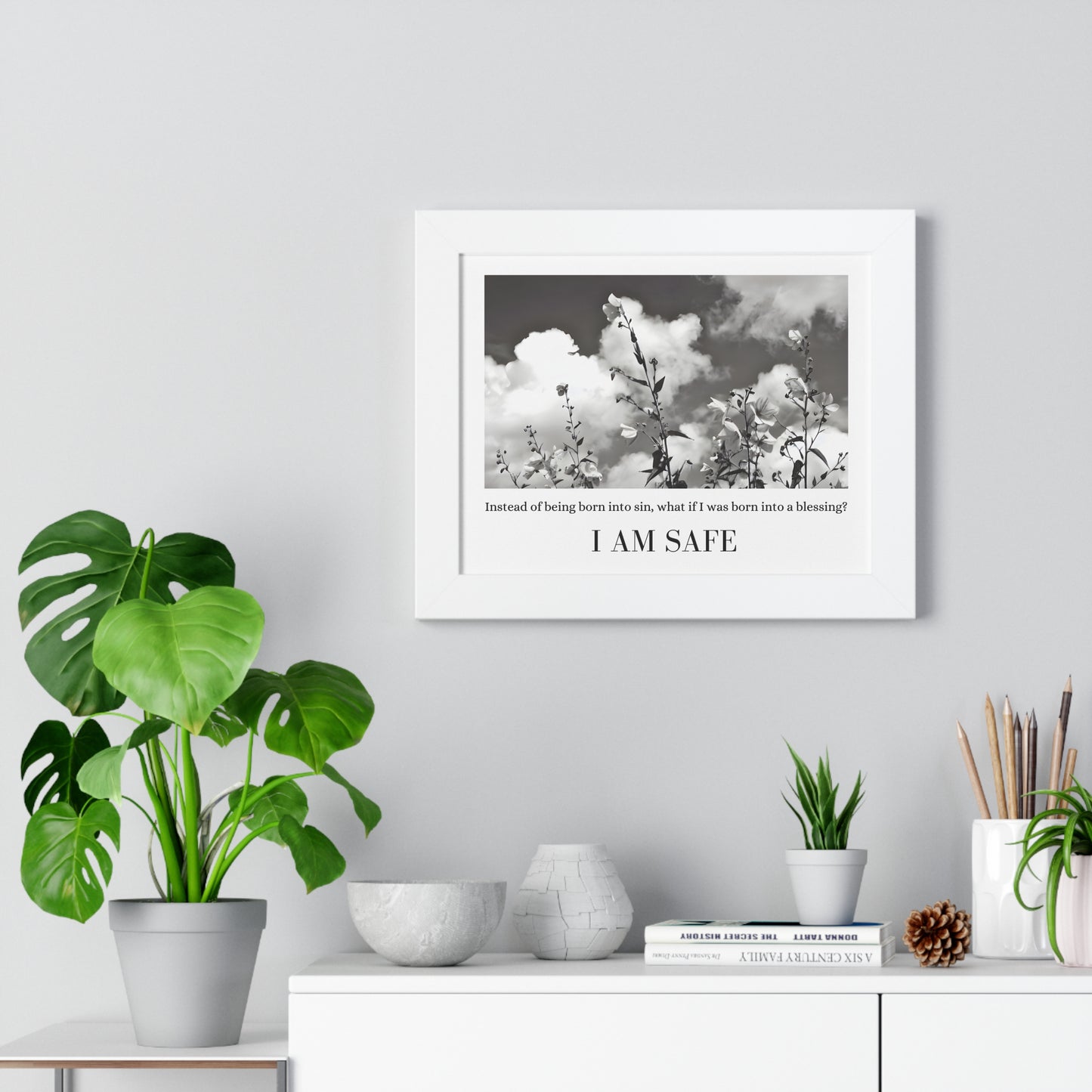 "I Am Safe" Framed Horizontal Poster