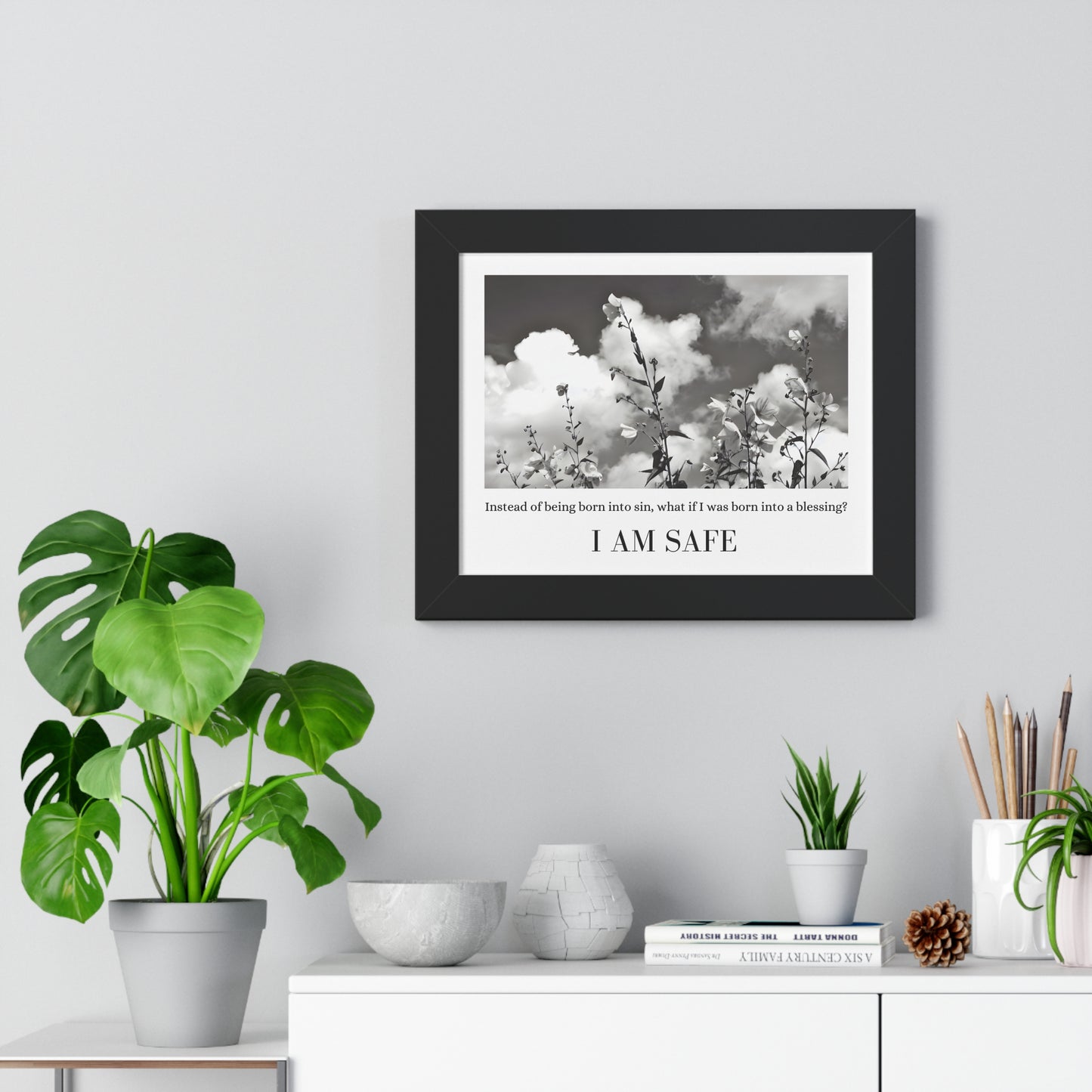 "I Am Safe" Framed Horizontal Poster