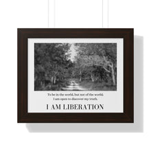 Load image into Gallery viewer, &quot;I Am Liberation&quot; Framed Horizontal Poster
