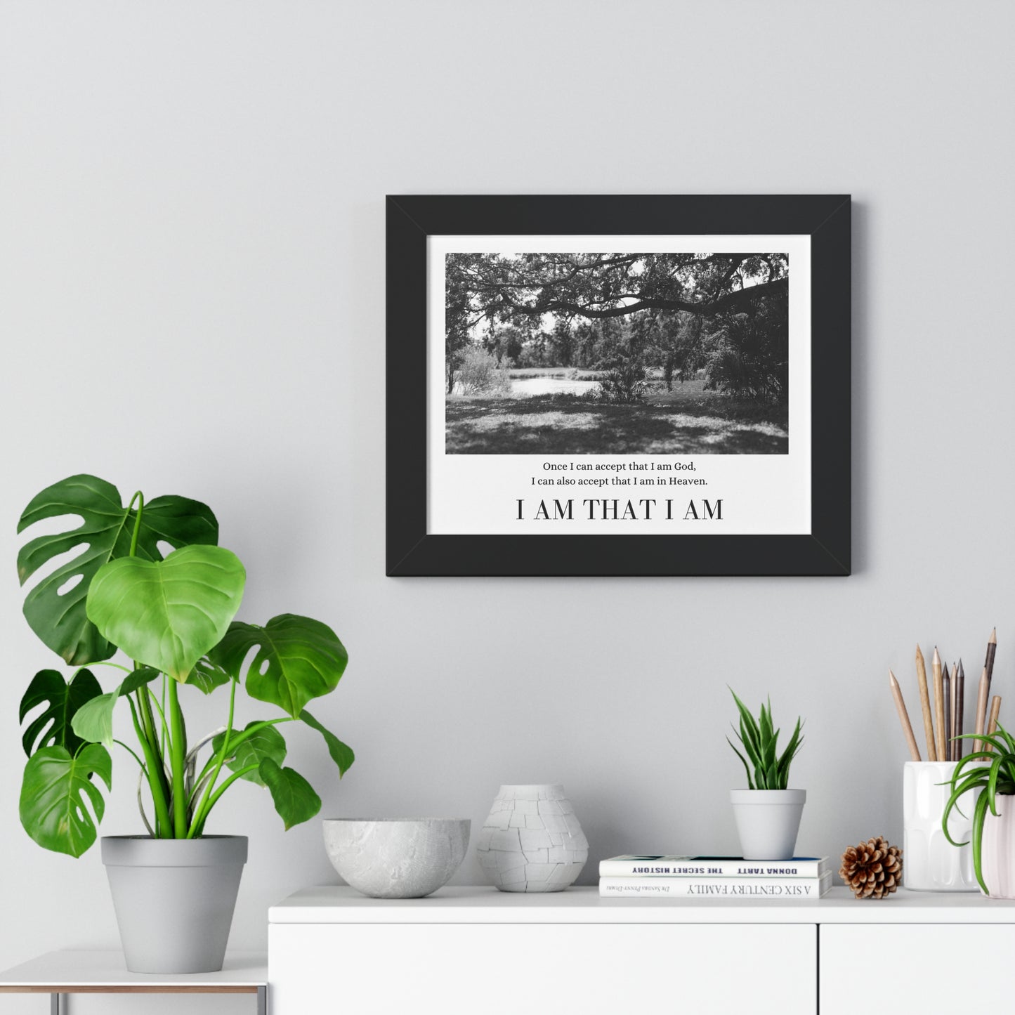 "I Am That I Am" Framed Horizontal Poster