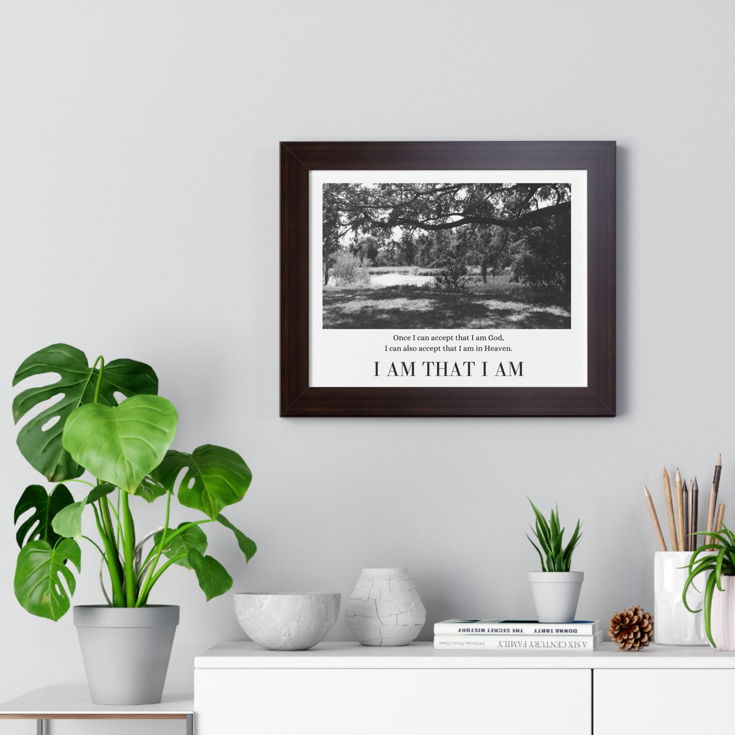 "I Am That I Am" Framed Horizontal Poster