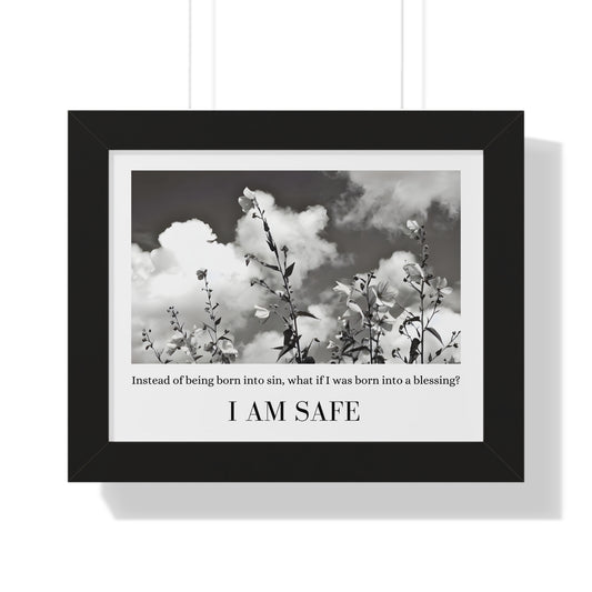 "I Am Safe" Framed Horizontal Poster