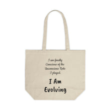 Load image into Gallery viewer, &quot;I Am Evolving&quot; Canvas Shopping Tote
